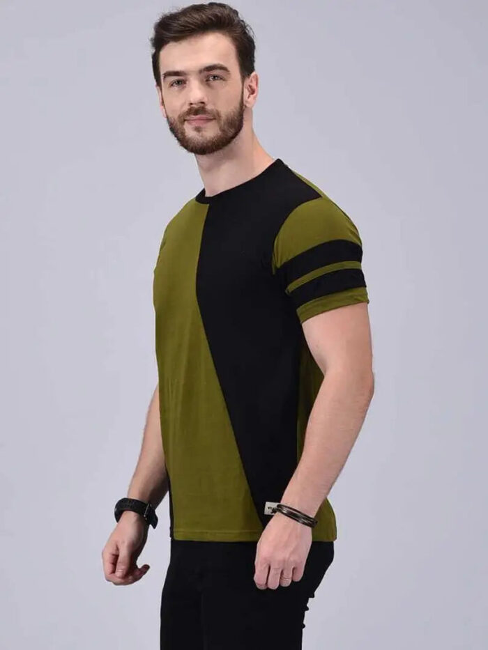 9a909160-1aa4-491f-b0c1-c4f2837c9302_10767931-originnm80prcnt Kushi Flyer Green Colorblock Stylish T-Shirt Round Neck Half Sleeve Cotton for Men