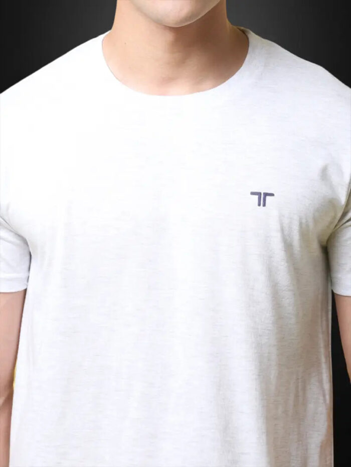 Reliable Cotton Blend Solid Round Neck Tshirt For Men