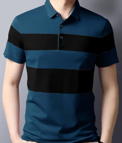 Reliable Multicoloured Cotton Blend Colourblocked Polos For Men