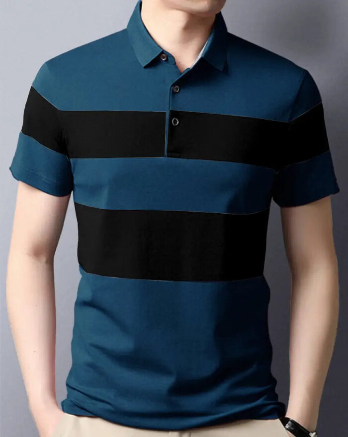 Reliable Multicoloured Cotton Blend Colourblocked Polos For Men