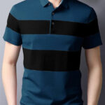 Reliable Multicoloured Cotton Blend Colourblocked Polos For Men