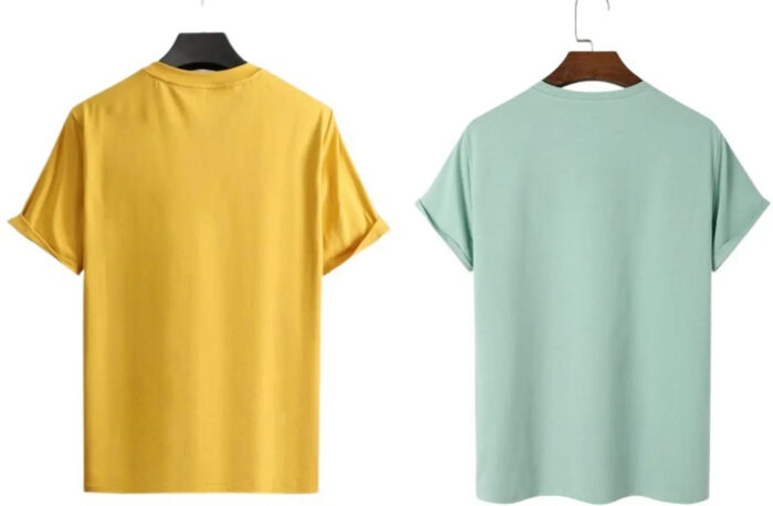 Stylish Polycotton Printed Round Neck Tees For Men-Pack Of 2