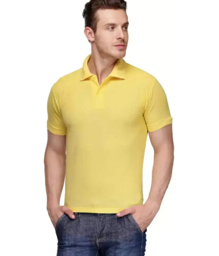 KEOTI Poly Cotton Polo Collar  Plain Comfort Fit T-Shirt for Mens