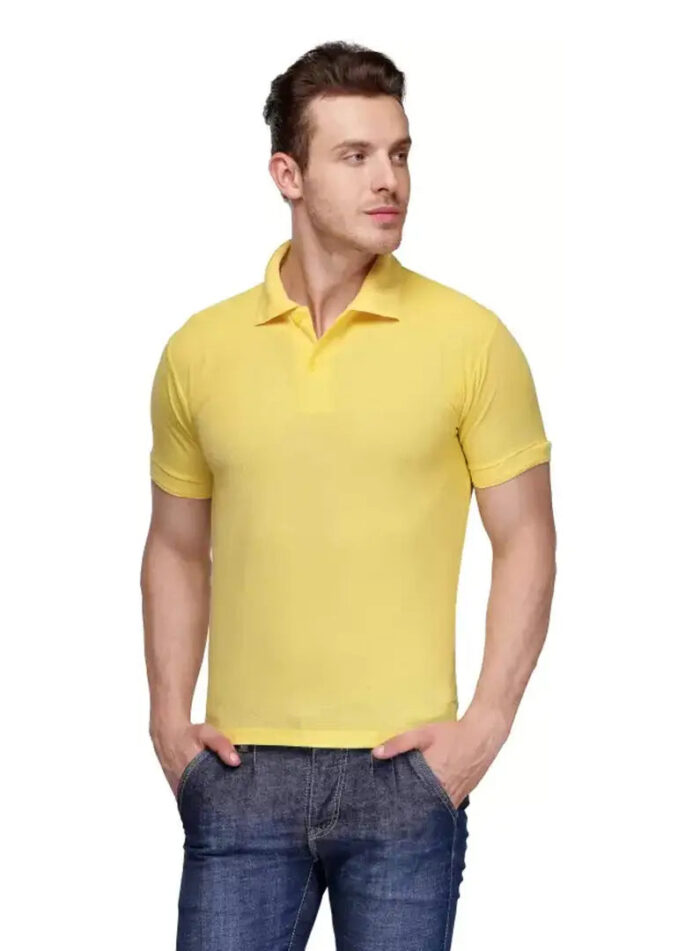 KEOTI Poly Cotton Polo Collar  Plain Comfort Fit T-Shirt for Mens