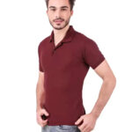 KEOTI Poly Cotton Polo Collar Plain Comfort Fit T-Shirt for Mens