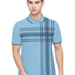 BULLMER Mens Regular Fit Printed Polo Collared Tshirt
