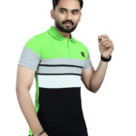 DYRECTDEALS Men's Regular Fit Parrot Green Polo T-Shirts