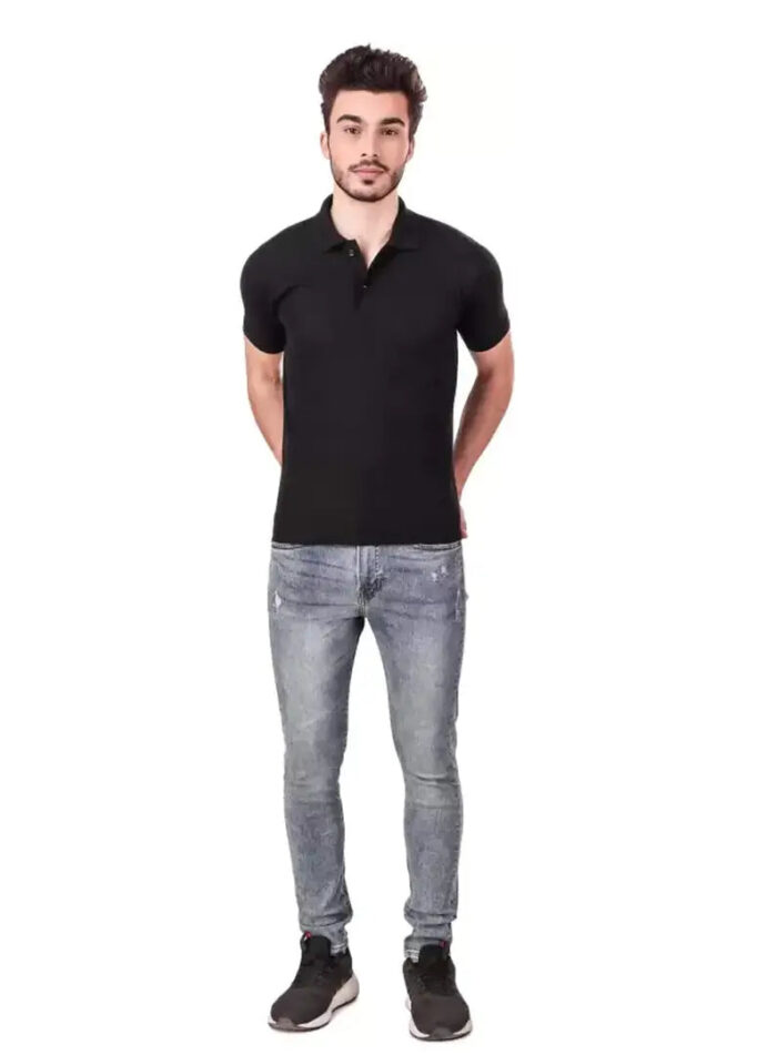 KEOTI Poly Cotton Polo Collar  Plain Comfort Fit T-Shirt for Mens