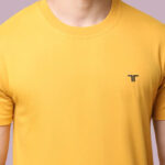 Reliable Cotton Blend Solid Round Neck Tshirt For Men