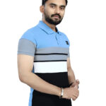 DYRECTDEALS Men's Regular Fit Sky Blue Polo T-Shirts