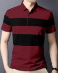 Reliable Multicoloured Cotton Blend Colourblocked Polos For Men