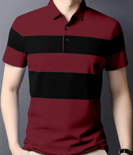 Reliable Multicoloured Cotton Blend Colourblocked Polos For Men