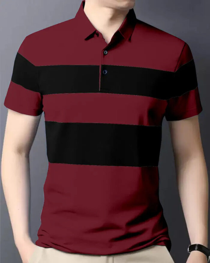 Reliable Multicoloured Cotton Blend Colourblocked Polos For Men
