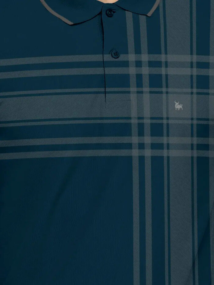 BULLMER Mens Regular Fit Printed Polo Collared Tshirt