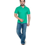 COMPANY ME Matty Men's Plain Polo T-Shirt, Classic Collar, Smart Casual Wear, Multiple Colors | Polo Collar T-Shirts for Men | Menswear T-Shirts (Pack of 1) (Large, Sea Green)