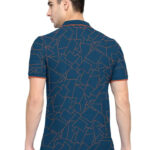 BULLMER Mens Regular Fit Printed Cotton Polo Tshirt