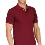 More More Men's Solid Regular Fit Polo