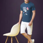 Reliable Cotton Blend Printed Round Neck Tshirt For Men