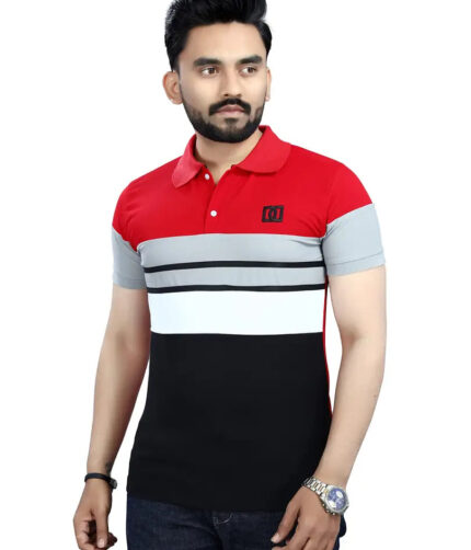 DYRECTDEALS Men's Regular Fit Red Polo T-Shirts
