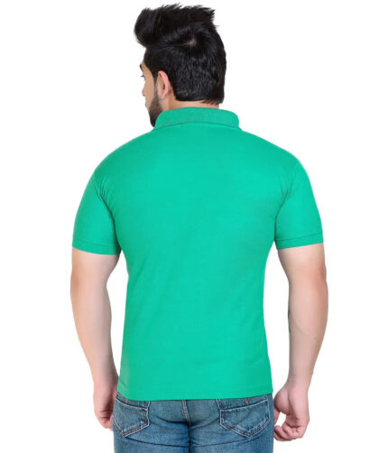 COMPANY ME Matty Men's Plain Polo T-Shirt, Classic Collar, Smart Casual Wear, Multiple Colors | Polo Collar T-Shirts for Men | Menswear T-Shirts (Pack of 1) (Large, Sea Green)