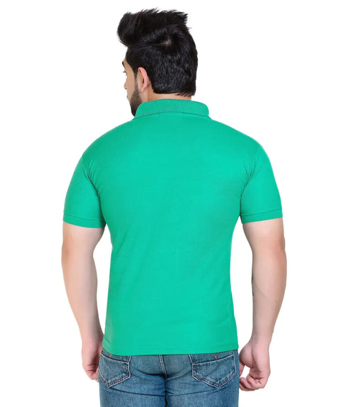 COMPANY ME Matty Men's Plain Polo T-Shirt, Classic Collar, Smart Casual Wear, Multiple Colors | Polo Collar T-Shirts for Men | Menswear T-Shirts (Pack of 1) (Large, Sea Green)