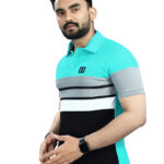 DYRECTDEALS Men's Regular Fit Sea Green Polo T-Shirts