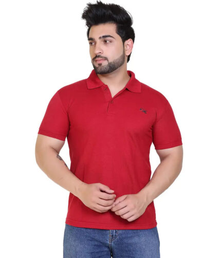 COMPANY ME Matty Men's Plain Polo T-Shirt, Classic Collar, Smart Casual Wear, Multiple Colors | Polo Collar T-Shirts for Men | Menswear T-Shirts (Pack of 1) (X-Large, Maroon)