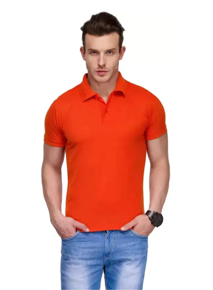 KEOTI Poly Cotton Polo Collar  Plain Comfort Fit T-Shirt for Mens