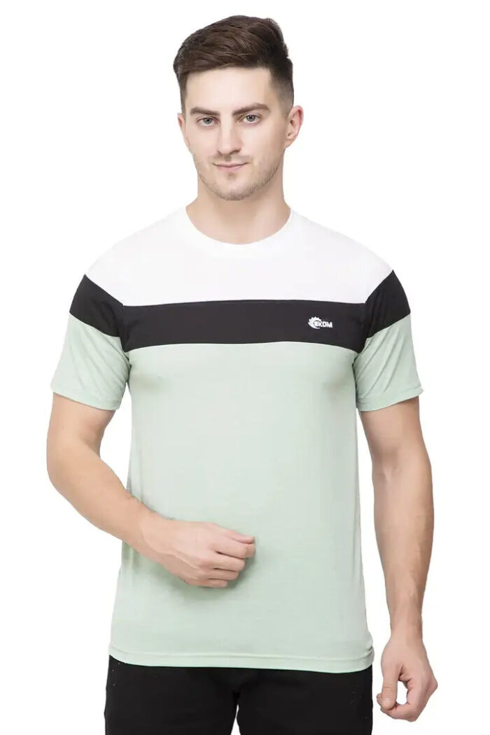 f9857a49-9956-4ba8-b165-2af532bb2767_14559771-originnm80prcnt Ekom Cotton Blend T-Shirt for Men Boys | Half Sleeve Color Block Tshirt
