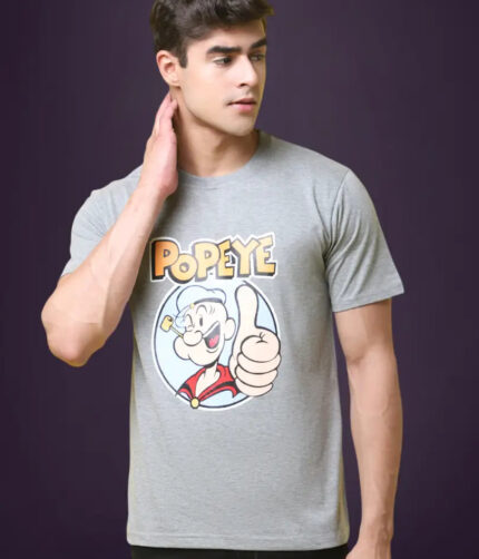 Reliable Cotton Blend Printed Round Neck Tshirt For Men