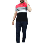 DYRECTDEALS Men's Regular Fit Pink Polo T-Shirts