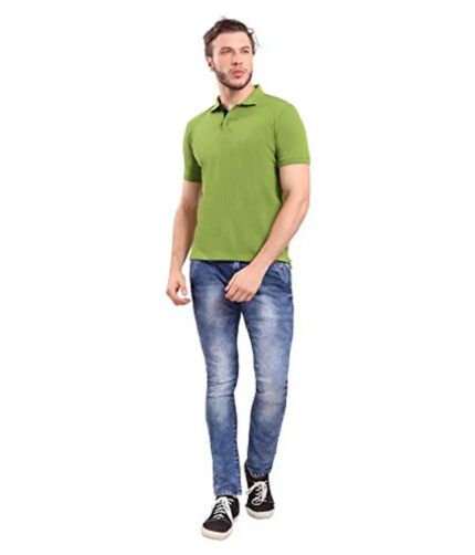 KEOTI Poly Cotton Polo Collar  Plain Comfort Fit T-Shirt for Mens