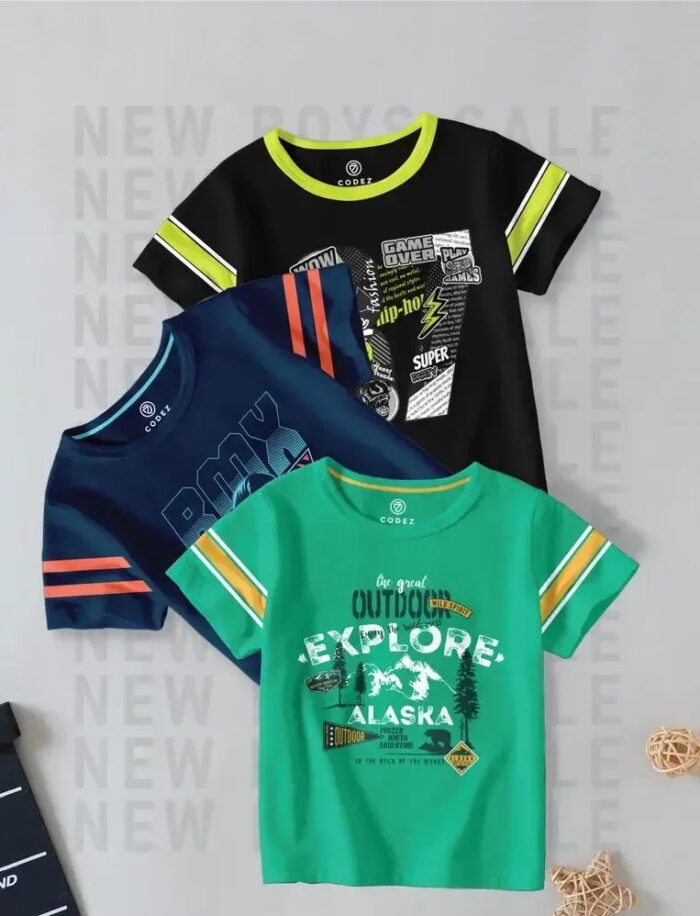 a group of t-shirts on a white background