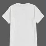 White Cotton Blend Round Neck Half Sleeves Tshirts