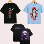 Gudpig Boys Anime Printed T-Shirt (Pack of 3)