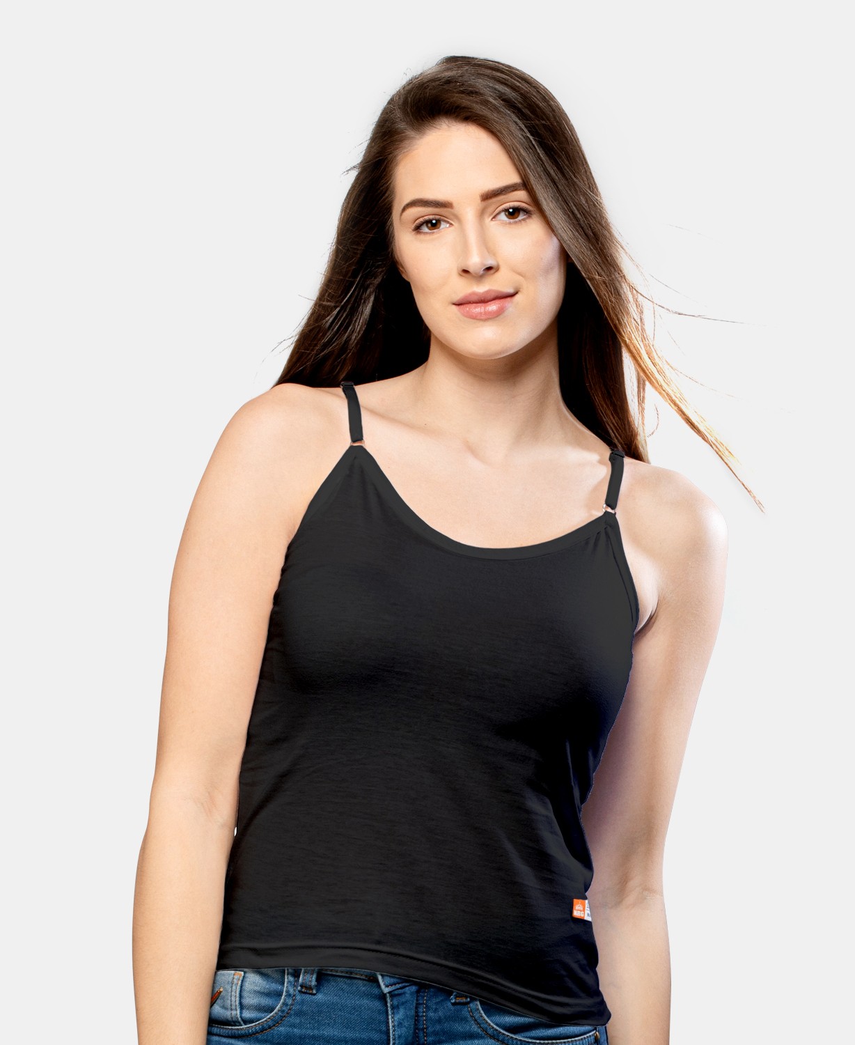 Adjustment Half Slip black worn under dress, Size M 85cms
